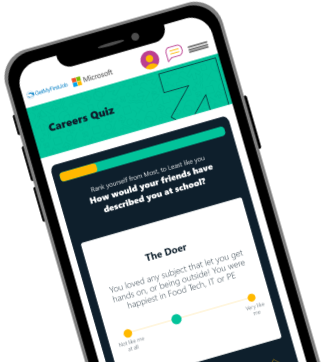 Career quiz on mobile